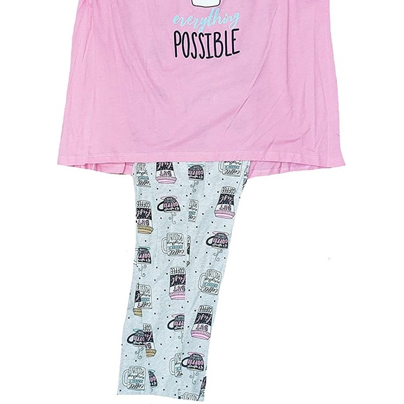 coffee love set pajamas barbie pink style - Picture 2 of 3